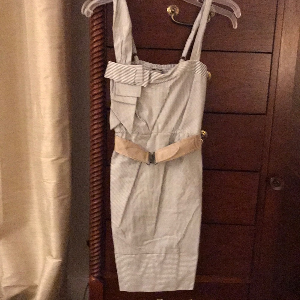 BCBG seersucker stripe dress